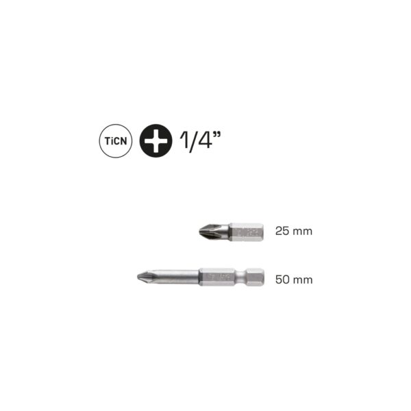 EMBOUTS DE VISSAGE 1/4" TICN PHILLIPS