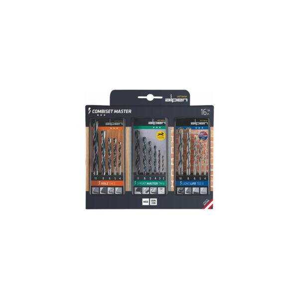 Coffret - Combiset Master-bois/pierre/métal 16 pièces, bois TM 5, LongLife TSS