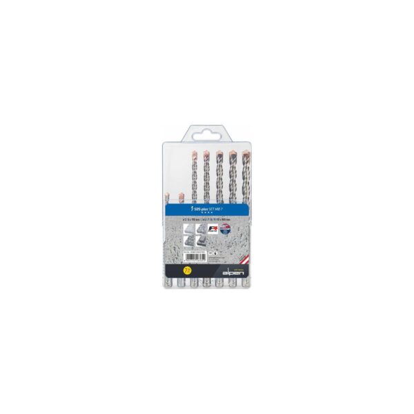 Coffret - « F4 », foret pour marteau perforateur SDS-plus, 2 tranchants, L2=250