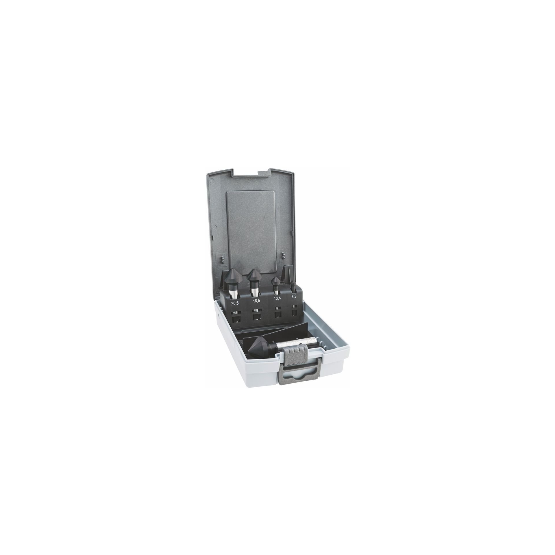 product-7762 Coffret - Fraise conique à ébavurer HSS-Co, division inégale, DIN 335 C, 90°, AL – Image 1