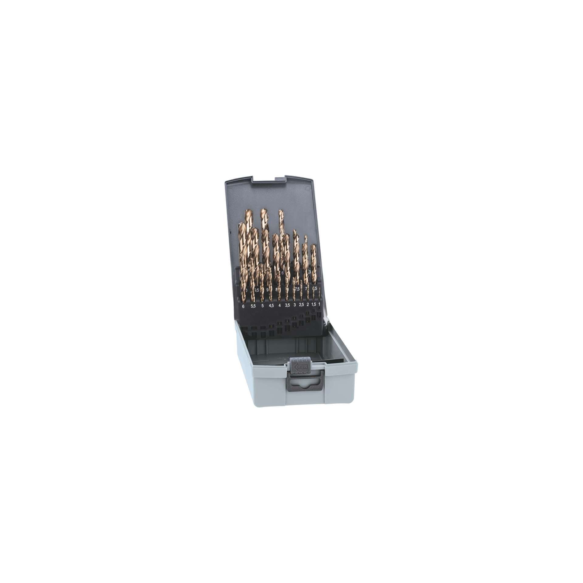product-7785 Coffret - Foret hélicoïdal HSS Cobalt, tige à 3 pans, court, DIN 338 RN – Image 1